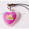 customized silicone heart phone strap/phone pendant